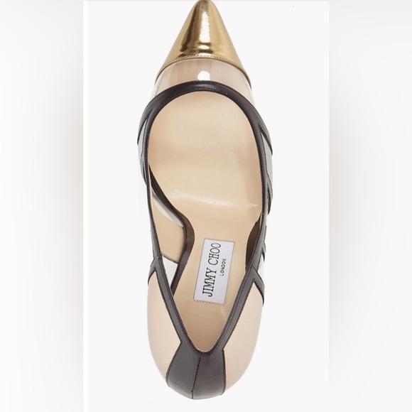 JIMMY CHOO 'Romy' Pump in Metallic Mic Leather, size 38.5 - Picture 7 of 15